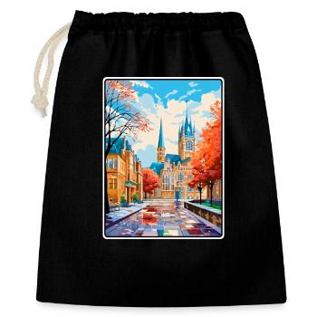 Maastricht Netherlands Autumnal Cathedral Street - Gift Bag 40 x 50 cm - black - Front