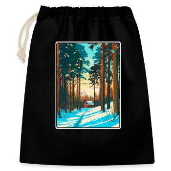 Vienna Woods Austria Reiseplakat Cityscape WPA - Geschenkbeutel aus Baumwolle (40 x 50 cm) - Schwarz - Vorne