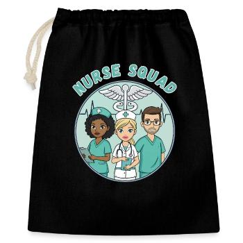 Infirmière Équipe médicale Reconnaissance des soins de santé - Sac cadeau 40 x 50 cm - noir - Devant