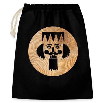 Casse-noisette Cercle en bois Figurine de l’Avent de Noël - Sac cadeau 40 x 50 cm - noir - Devant