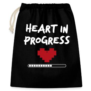 HEART IN PROGRESS Statement - Gift Bag 40 x 50 cm - black - Front