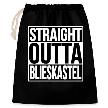 STRAIGHT OUTTA BLIESKASTEL - Geschenkbeutel aus Baumwolle (40 x 50 cm) - Schwarz - Vorne