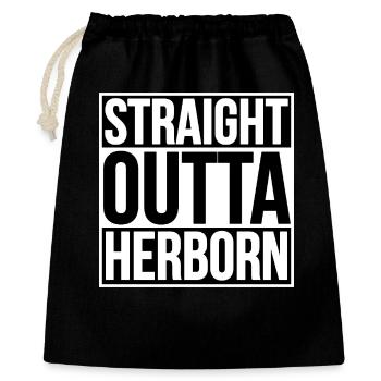 STRAIGHT OUTTA HERBORN - Gift Bag 40 x 50 cm - black - Front