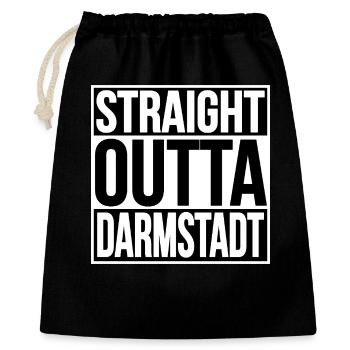 Straight Outta Darmstadt - Gift Bag 40 x 50 cm - black - Front