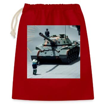 Portland Widerstandsfrosch - USA Tianmen Square - Geschenkbeutel aus Baumwolle (40 x 50 cm) - Rot - Vorne