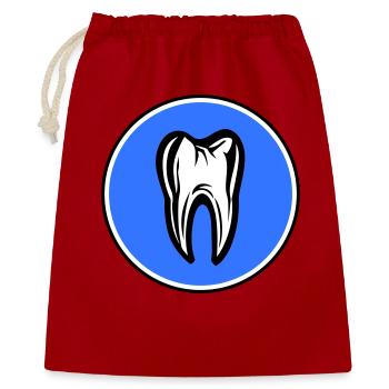 Icône de dentiste dentaire dentaire - Sac cadeau 40 x 50 cm - rouge - Devant