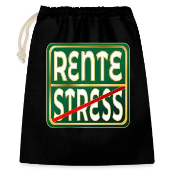 Farewell Stress Pension - Gift Bag 40 x 50 cm - black - Front