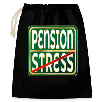 Work Pension Stress - Gift Bag 40 x 50 cm - black - Front