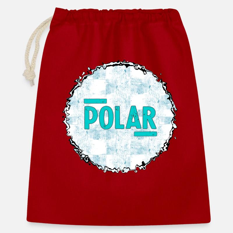 Polar Block Pattern - Gift Bag 40 x 50 cm - red