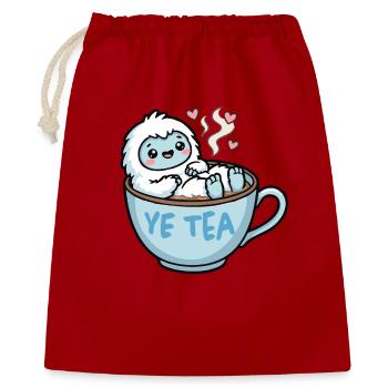 Yeti in a tea mug - Gift Bag 40 x 50 cm - red - Front