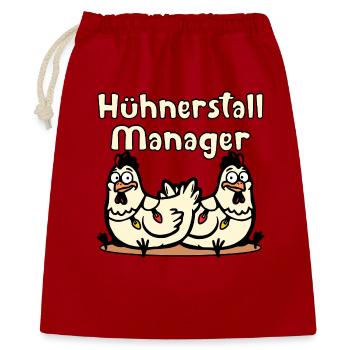 Christmas Chicken Coop Manager - Gift Bag 40 x 50 cm - red - Front