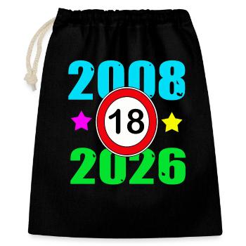 18th birthday 2026 - Gift Bag 40 x 50 cm - black - Front