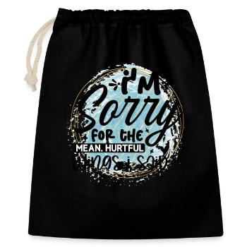 Je suis désolé pour les gros mots - Sac cadeau 40 x 50 cm - noir - Devant