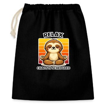 Méditation détendue de la paresse - Sac cadeau 40 x 50 cm - noir - Devant