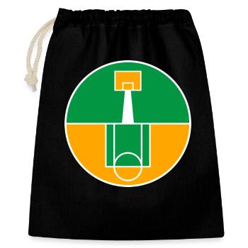Circular Basketball Court Emblem - Gift Bag 40 x 50 cm - black - Front