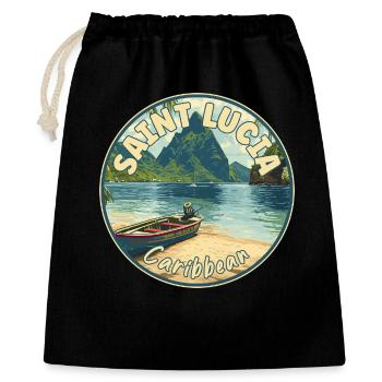 Discover Saint Lucia Caribbean Tropical Paradise - Gift Bag 40 x 50 cm - black - Front