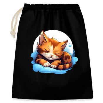 Rêve de câlins de chat sur le nuage - Chat - Sac cadeau 40 x 50 cm - noir - Devant