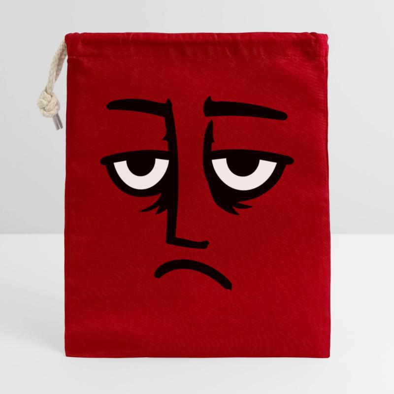 Grumpy sad disappointed face funny Gift Bag 40 x 50 cm