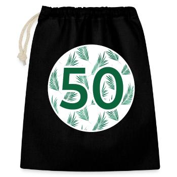 50 cinquante plantes - Sac cadeau 40 x 50 cm - noir - Devant