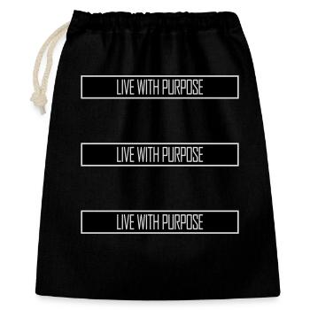 Vivre avec un but motivation sensée Mentalité dire - Sac cadeau 40 x 50 cm - noir - Devant