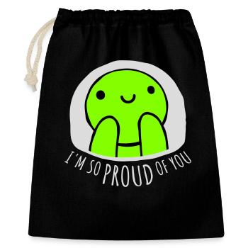 I'm So Proud Of You Heartily Encouraging Saying - Gift Bag 40 x 50 cm - black - Front