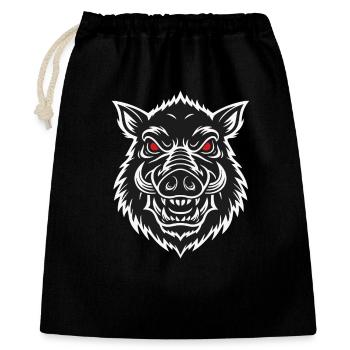 Wild Boar Warthog Mascot Logo Sport Gaming - Gift Bag 40 x 50 cm - black - Front