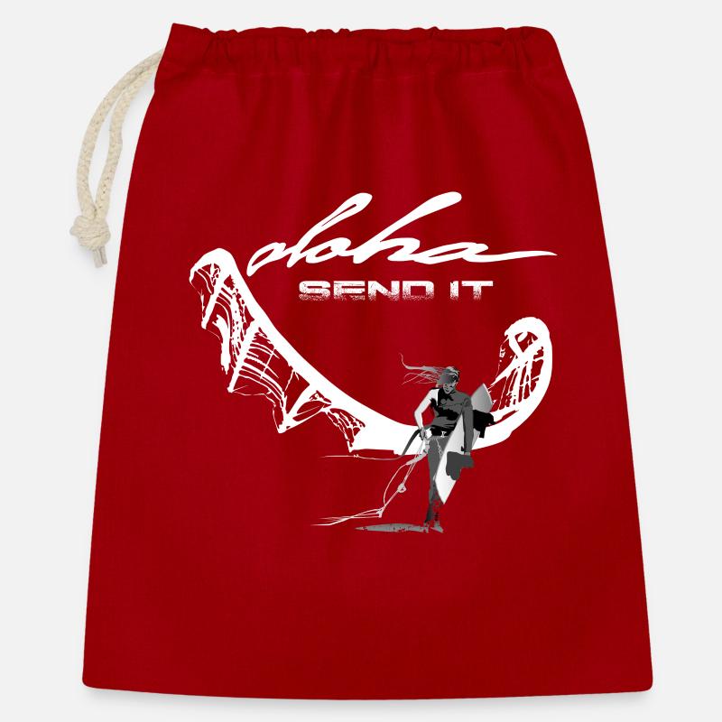 Envoyez-le Kitesurfeur - Sac cadeau 40 x 50 cm - rouge