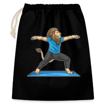 Lion Yoga Fitness Gymnastics - Gift Bag 40 x 50 cm - black - Front