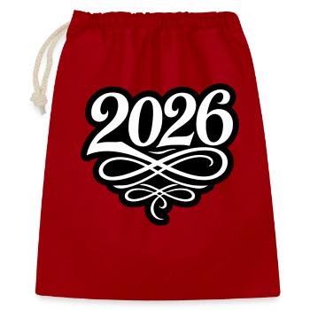 2026 year - Gift Bag 40 x 50 cm - red - Front