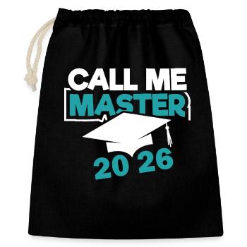 Master 2026 Graduation Graduation - Gift Bag 40 x 50 cm - black - Front