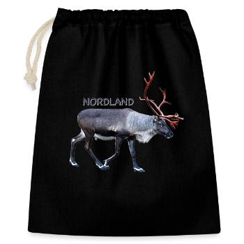 NORDLAND - Geschenkbeutel aus Baumwolle (40 x 50 cm) - Schwarz - Vorne
