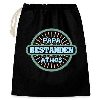 Athos comme nom - Sac cadeau 40 x 50 cm - noir - Devant