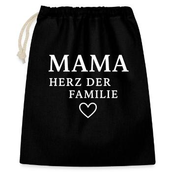 Mama - Geschenkbeutel aus Baumwolle (40 x 50 cm) - Schwarz - Vorne