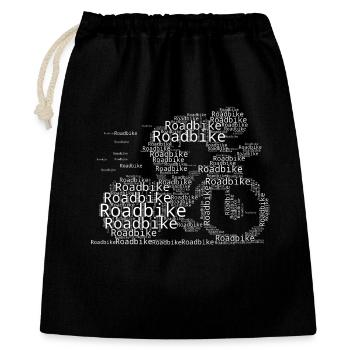 Message clair sur le vélo de route - Sac cadeau 40 x 50 cm - noir - Devant