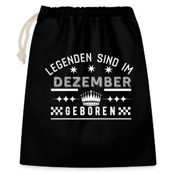 Les légendes naissent en décembre - Anniversaire - Sac cadeau 40 x 50 cm - noir - Devant