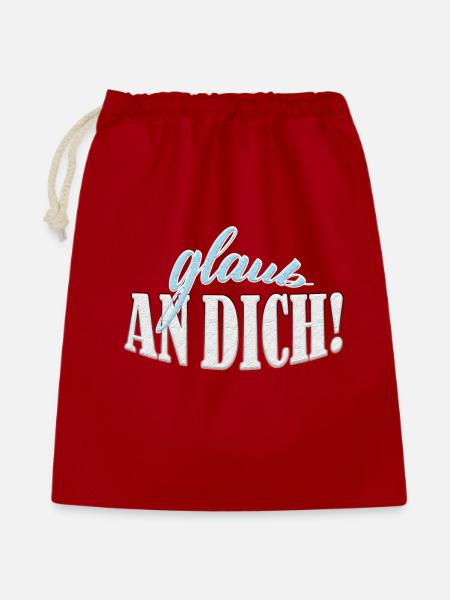 Glaub an dich! Premium Design - Geschenkbeutel aus Baumwolle (40 x 50 cm) - Rot