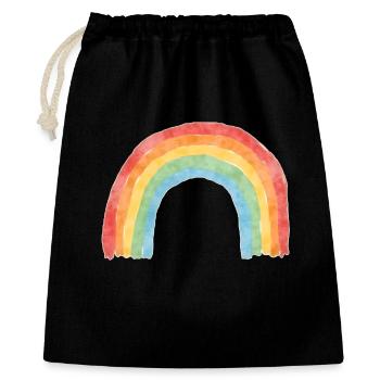 Arc-en-ciel - Sac cadeau 40 x 50 cm - noir - Devant