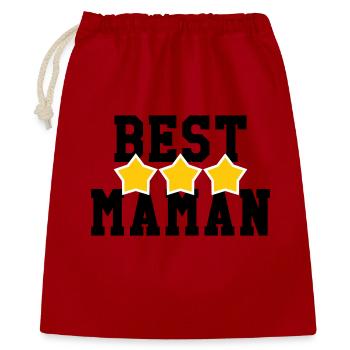 Beste Mama - Muttertag - Geschenkbeutel aus Baumwolle (40 x 50 cm) - Rot - Vorne