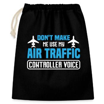Un design d’avion humoristique pour les passionnés de vol - Sac cadeau 40 x 50 cm - noir - Devant