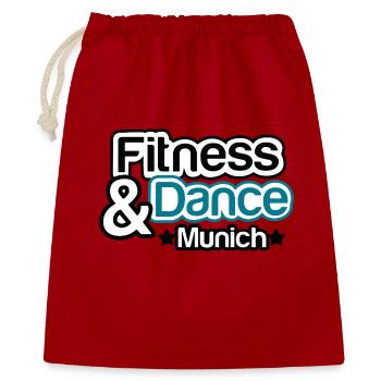 Mel_Logo_neu02_Black_Green_-1- - Geschenkbeutel aus Baumwolle (40 x 50 cm) - Rot - Vorne