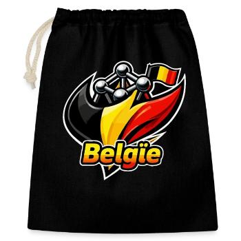 Logo de la Belgique - Sac cadeau 40 x 50 cm - noir - Devant