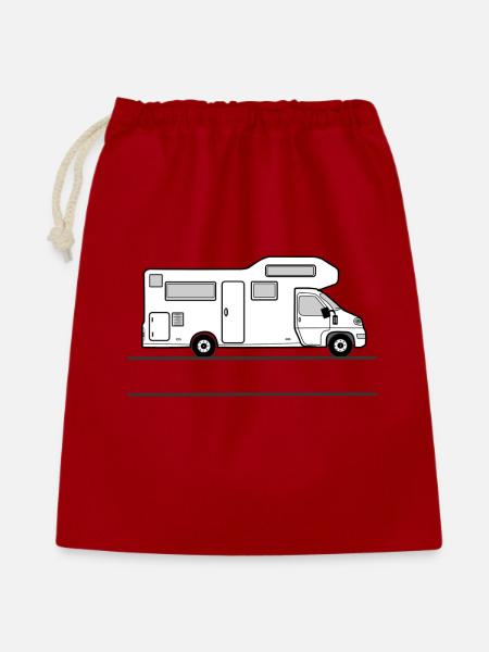 Camper-Banner - Geschenkbeutel aus Baumwolle (40 x 50 cm) - Rot