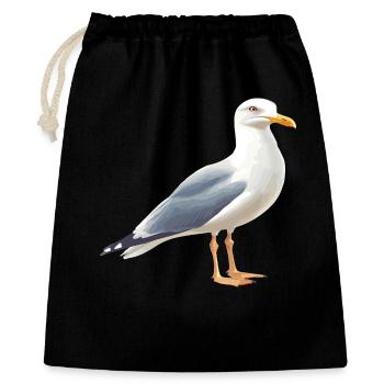 Mouette des nuages côtiers - Sac cadeau 40 x 50 cm - noir - Devant