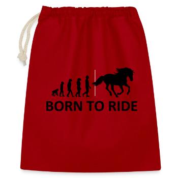 Né pour monter à cheval - Sac cadeau 40 x 50 cm - rouge - Devant