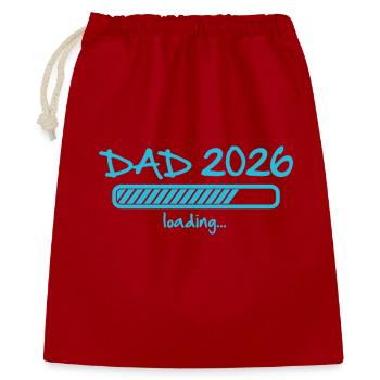 Papa 2026 invite l’annonce de grossesse du bébé - Sac cadeau 40 x 50 cm - rouge - Devant