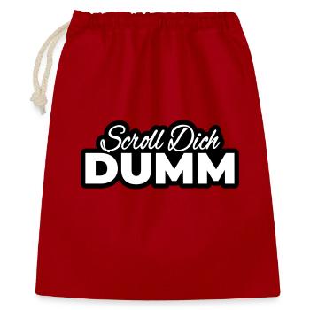 Scroll You Stupid Typo Print - Gift Bag 40 x 50 cm - red - Front