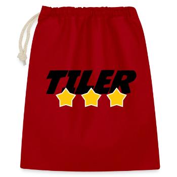 Carreleur – pro carrelage pose précision métier  - Sac cadeau 40 x 50 cm - rouge - Devant