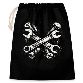 Mécanique de tournevis de conception Tool Grunge - Sac cadeau 40 x 50 cm - noir - Devant