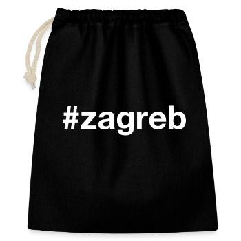 Zagreb Hravtska Croatia Kroatien Hashtag - Gift Bag 40 x 50 cm - black - Front
