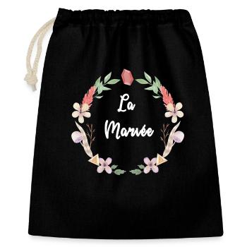 Collection Mariage Bohème - La Mariée - Sac cadeau 40 x 50 cm - noir - Devant